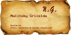 Malitsky Grizelda névjegykártya